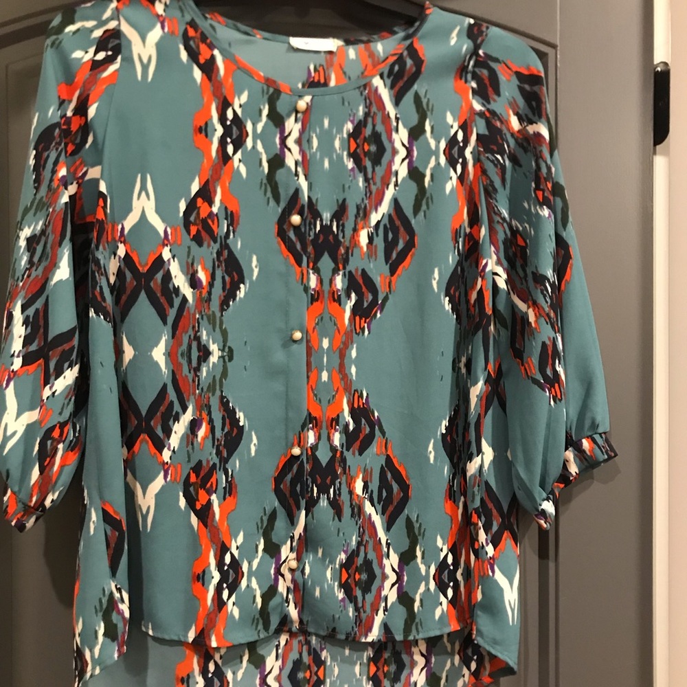Aztec Print Blouse